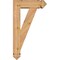 Ekena Millwork Traditional Arts and Crafts Smooth Bracket w/ Offset Brace, Western Red Cedar, 5 1/2"W x 16"D x 28"H BKT0604X16X28TRA03SWR - alternate 4